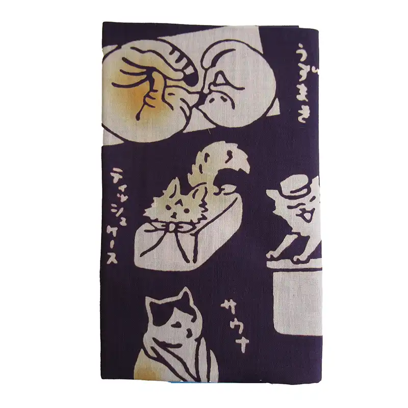 手ぬぐい　猫/1528